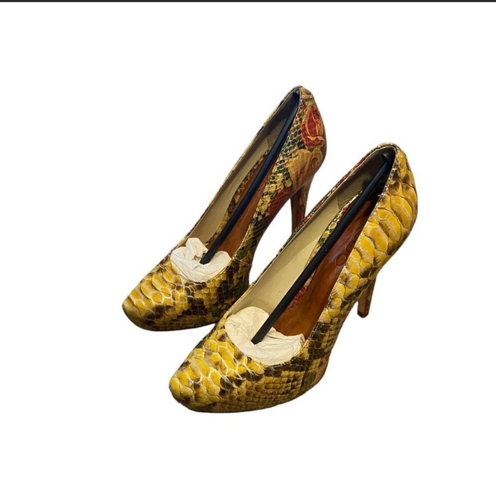 Aldo Floral Rose Heels Size 37 Multicolor Pointed Toe Pumps